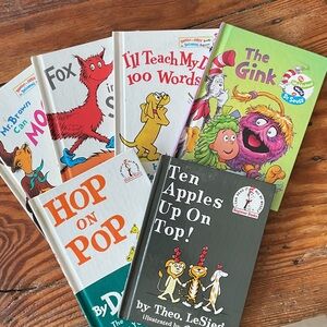 Dr. Seuss Colorful Storybook Set - Red, Yellow, Green, Gray